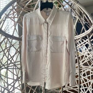 H&M Beige Satin Blouse
